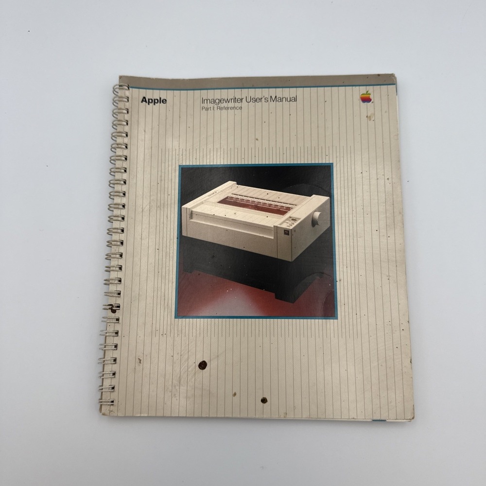 Vintage 1983 Apple Macintosh ImageWriter Printer User's Manual Only